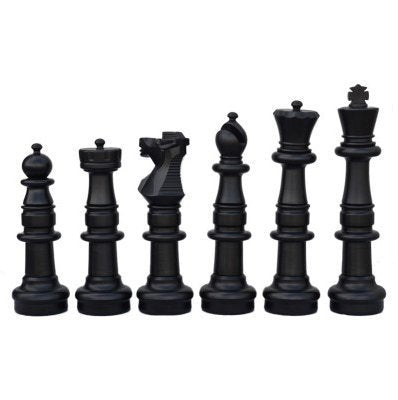 MEGACHESS Giant Chess Set - 37 Inch Tall King with Giant Checkers Set and Giant Quick Fold Chess Mat