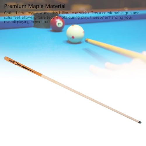 41.34 Inches Short Pool Cue Stick with 14mm Tip, High Accuracy Maple Wood Billiard Cue for Beginners and Experienced Players in Tight Spaces
