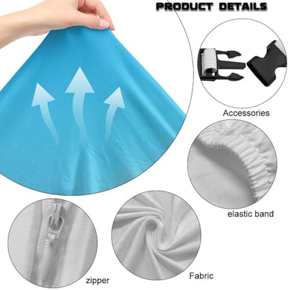 Cool Starfish Gaming Chair Covers Slipcovers 4Pcs with Armrest Cover Breathable Computer Gaming Chair Cover Stretchable Elastic Machine Washable of Computer Video Game Office Chairs Cover - color: Cool Starfish