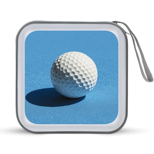 Boys Nursery Art Golf Ball CD Case DVD Storage Case Portable for Car Home Travel