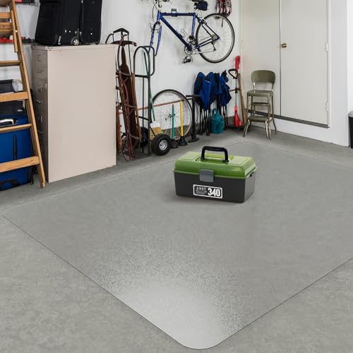 Clear Plastic Area Mat for Under Dining Table, 6'×9' Large No Slip Waterproof Vinyl Area Rug for Home, Anti-Spill Hard Floor Protector Cover for Living Room, Easy Clean Floor Mat - color: Frosted Clear, size: 6' x 9' (Rectangular)