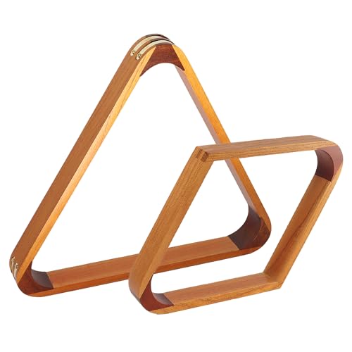 GSE Games & Sports Expert Solid Wood Billiard 8-Ball Triangle / 9-Ball Diamond Pool Ball Racks for 2-1/4" Pool Balls, Pool Table Accessories - color: 2-Tone Oak, style: Triangle & Diamond Racks