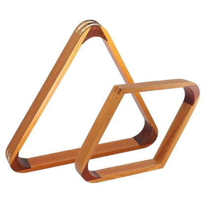 GSE Games & Sports Expert Solid Wood Billiard 8-Ball Triangle / 9-Ball Diamond Pool Ball Racks for 2-1/4" Pool Balls, Pool Table Accessories - color: 2-Tone Oak, style: Triangle & Diamond Racks