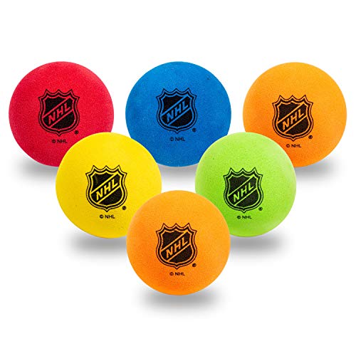 Franklin Sports Mini - Indoor Floor Hockey Balls for Kids - 6 Soft Foam Balls - Assorted Colors - size: Over Size