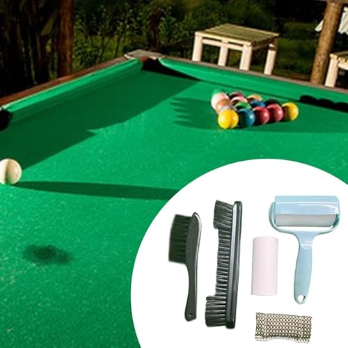 Pool Table Maintenance Brush Set for Snooker Surface Cleaning - color: Black