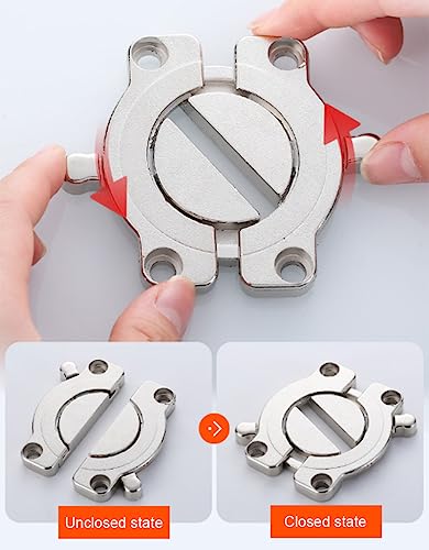 2 Pack Zinc Alloy Table Buckle Connectors, Table Board Connector Hardware Accessories Heavy Duty Zinc Alloy (with 8 Screws)