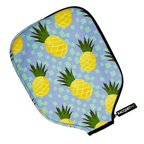 Racquet Inc Tennis Gifts Pickleball Paddle Cover Sleeve – Universal Fit for Standard Paddles, Neoprene Protective Case with Zipper, Pickleball Paddle Cover, Gift for Pickleball Players - color: Tropic Topspin