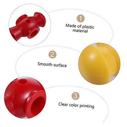 VICASKY 4pcs Table Soccer Players Accessories Replacement Parts for Foosball Game White Black Yellow Red Fits Standard Rods Design for Enhanced Gameplay