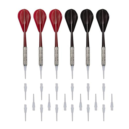 Unicorn Impact LED Electronic Dartboard Cabinet Set - Door Activated LED Lights - Dual LED Scoring Displays with Cricket Marks - Includes 6 Soft Tip Darts and Replacement Tips