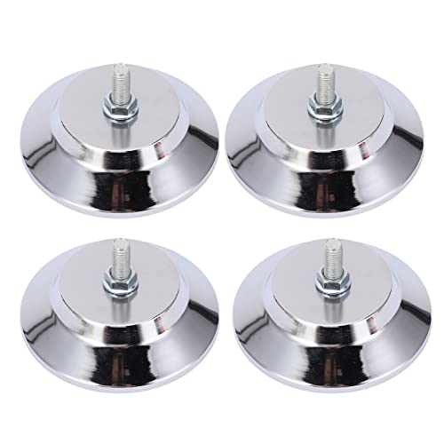 4pcs 5inch Billiard Table Leg Levelers Set, Universal Adjustable Furniture Levelling Feet, Stainless Steel Leveling Feet for Football Table and Pool Table, with 4 Pressure Rings an