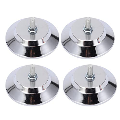 4pcs 5inch Billiard Table Leg Levelers Set, Universal Adjustable Furniture Levelling Feet, Stainless Steel Leveling Feet for Football Table and Pool Table, with 4 Pressure Rings an