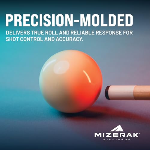 Mizerak Replacement Cue Ball – Regulation Size & Weight – Durable, Scratch-Resistant – Standard Pool Table Cue Ball