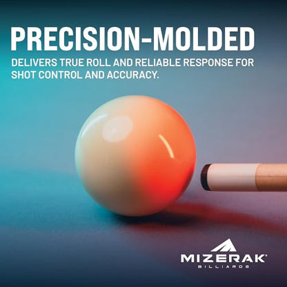 Mizerak Replacement Cue Ball – Regulation Size & Weight – Durable, Scratch-Resistant – Standard Pool Table Cue Ball