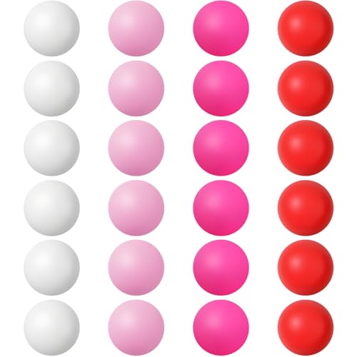 Soulchen 40mm Glow in The Dark Table Tennis Balls Bulk, Carnival Game Night, Neon Birthday Party Favors, Classroom Rewards, Goodie Bag Filler, Pet Playmate - color: White,Pink,Hot Pink,Red, size: Solid