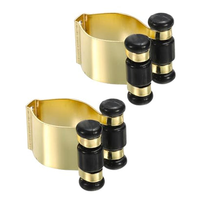 PATIKIL Metal Pool Cue Clips, 2 Pack Billiard Stick Clips Billiard Stick Rack Replacement Clip Wall Mount Cue Holder Clips, Gold Tone - color: Gold