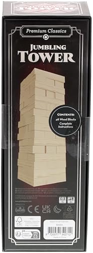 Goliath - Jumbling Tower, Wooden Stacking Tower, Wooden Board Game for Children from 6 Years, Educational Skill and Strategy Game, 48 Blocks, Suitable for 1 or More Players