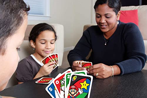 Mattel Games UNO Super Mario Card Game Animated Character Themed Collector Deck 112 Cards with Character Images, Gift for Kids Ages 7 Years Old & Up - style: UNO Super Mario Bros