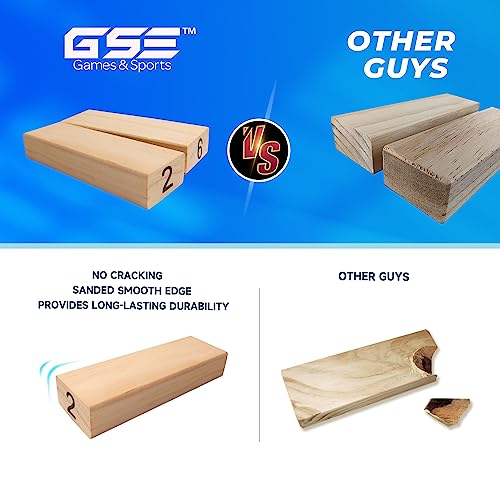 GSE Games & Sports Expert 54-Piece Mini Tumbling Timbers, Wooden Blocks Stacking Floor Game Set (Build to Over 1.5ft)