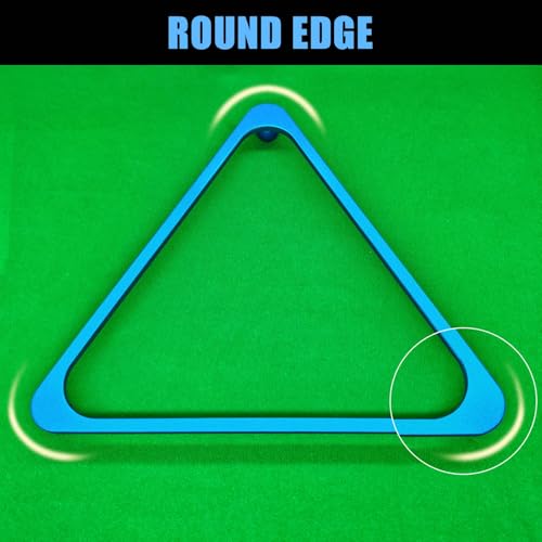Aluminum Alloy Pool Ball Rack Billiard Ball Triangle Rack for 2-1/4" Pool Balls, Pool Table Ball Holder Positioning Rack - color: Blue