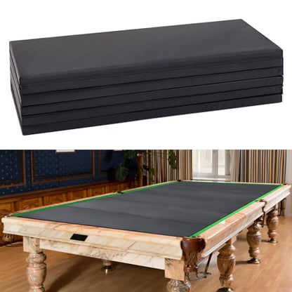 Leyndo 8 ft/7 ft Pool Table Insert for Table Conversion Topper Dining/Game Foam Billiard Pool Convertible Cover Mat Waterproof and Foldable, Black - size: 7'