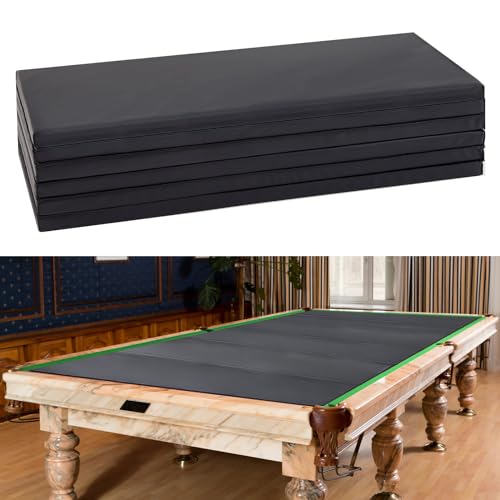 Leyndo 8 ft/7 ft Pool Table Insert for Table Conversion Topper Dining/Game Foam Billiard Pool Convertible Cover Mat Waterproof and Foldable, Black - size: 7'