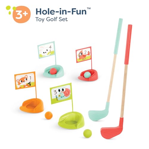 B. toys – Wooden Golf Set for Toddlers with Storage Bag – Sports & Outdoors Pretend Play Toy – 15 Pieces Set – 3+ Years
