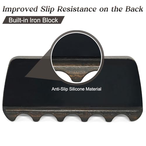 Cue Rest Cue Stick Holder Pool Cue Holder - style: Wood-5 Holes Brown