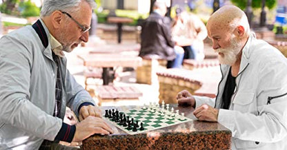 Chess Armory Roll Up Chess Set - 17" On-The-go Travel Chess Set - Vinyl Roll Up Portable Chess Board & 2 Extra Queens - Light and Mobile Chess Set - Play Chess Anywhere, Anytime! - size: 17" Vinyl