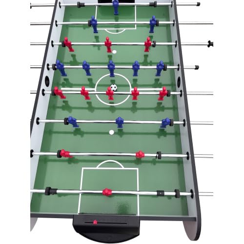 4ft Foosball Table Soccer Game Table Easy to Assemble with Wooden Steel Construction Indoor Sports Fun for Adults & Teens in Home&Apartments&Game Rooms - color: Red+wood