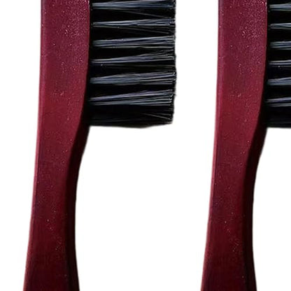 Snooker Table Brush Wooden Handle Billiards Table Rail Brush Cleaning Tool for Household, Dark Red