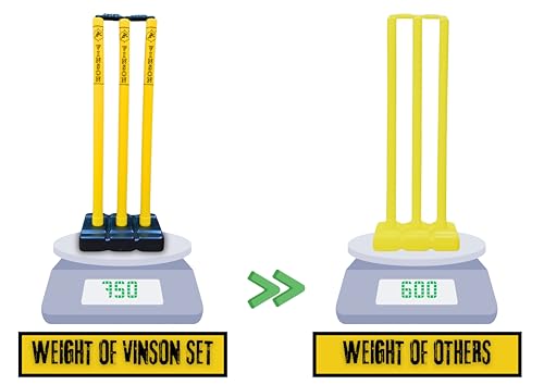 Junior Cricket Kit Set - Pack Includes Stumps, Wickets, Stands, Bat and Ball | Durable Constructions & Designed for Juniors | Indoor & Outdoor Cricket Playing Set for Kids | Birthday Gift