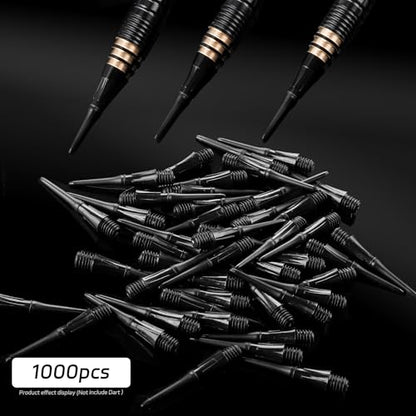 CyeeLife 2BA Thread Soft Tip Dart Points - Plastic Dart Tips - 100/1000 Pack Premium Replacement Dart Accessories - color: 1000pcs