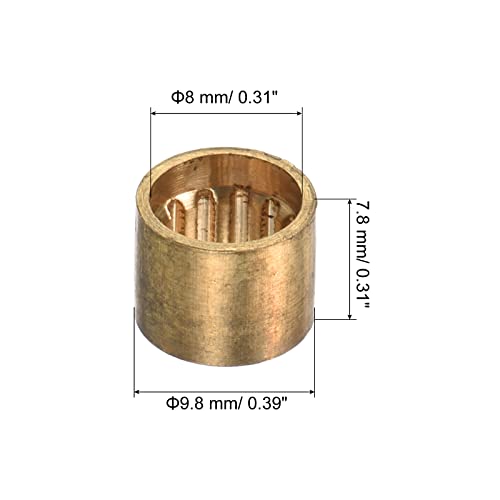 PATIKIL Brass Pool Cue Ferrules, Billiard Cue Tips Replacement Repair Tool for Snooker Cue Stick - size: 9.8mm