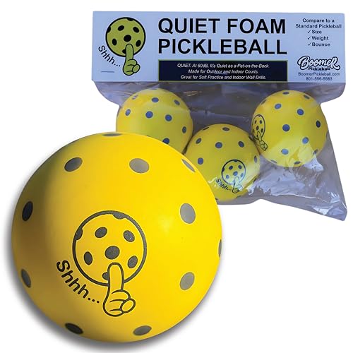 Quiet Foam Pickleballs | Great for HOA’s | Quiet Play in Noise-Sensitive Areas | Safe for Practicing Wall-Drills in Your Home or Office | Durable and Long Lasting | 100s of Smiles in Every Ball - style: 3-Pack