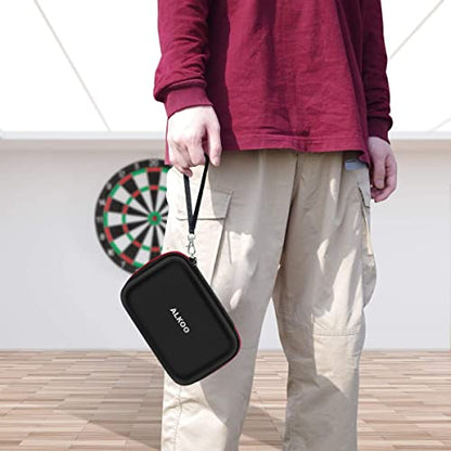 ALKOO Dart Case Holder Bag for 12 pcs Steel and Soft Tip Darts Set | Dart Case Holds 12 Darts with Shafts, Flights and Tips; Hard Shell Travel Pouch Keeps Dart Gear Tidy for Game Night, Leagues - style: Holds 12 Darts