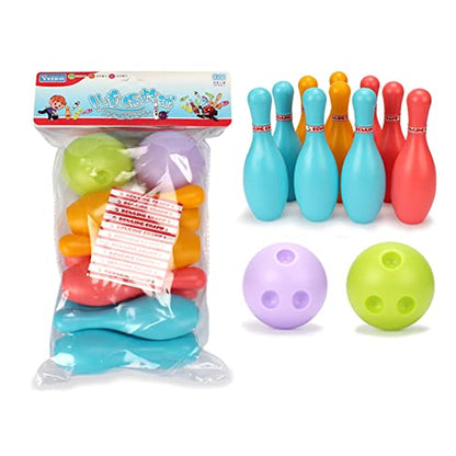 Kids Bowling Toy Set, Indoor Outdoor Bowling Games for Children Boys Girls with Plastic, Develop Motor Skills Hand Eye Coordination