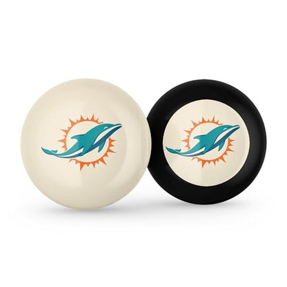 Imperial NFL Logo Cue Ball & 8 Ball Combo Set - color: Miami Dolphins, White