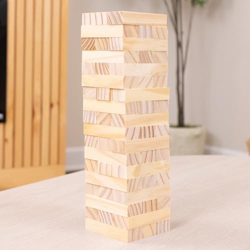 Elbow Room Games Balance Quest, Classic Skill & Strategy Stacking Game with 54 Wooden Pieces, Family Fun for All Ages