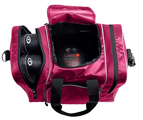 Athletico Bowling Bag for Single Ball - Single Ball Tote Bag With Padded Ball Holder - Fits a Single Pair of Bowling Shoes Up to Mens Size 14 - color: Pink