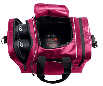 Athletico Bowling Bag for Single Ball - Single Ball Tote Bag With Padded Ball Holder - Fits a Single Pair of Bowling Shoes Up to Mens Size 14 - color: Pink
