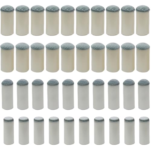Zorfeter 40 PCS Slip-On Pool Cue Tips, Billiard Cue Tips Replacement Kit, No Glue Billiard Stick Tips for Snooker and Pool Cues(9mm/10mm/12mm/13mm, Each Size 10PCS)