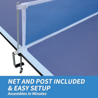 7/8/9ft Mid-Size Ping Pong Conversion Top with Net Set for Billiard and Pool Tables - Regulation Top Converts Billiards into Ping Pong Table Blue/Green/Black - color: Blue, size: 8 FT