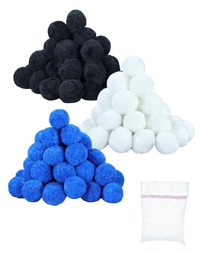 ZOTEE 1.54 Lbs Pool Filter Balls for Sand Filter, Reusable Filter Balls Replace Pool Sand, Multi-Functional Mixed Sand Filter Balls for Pool, Aquariums, and Hot Tub (Equals 50lbs Pool Filter Sand)