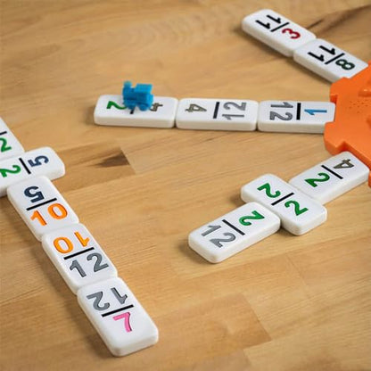 Yinlo Mexican Train Dominoes Set，Double 12 Dominoes with Train Sound Effect, Portable Travel Games, 91 Tiles Colored Number Domino Game Set with Aluminum Case, Ideal Gift
