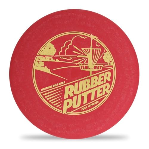 Lightning Disc Golf 3-Disc Set – Rubber Putter (2 | 3 | 0 | 0.5), #2 Hookshot (6 | 5 | -1 | 2), #2 Driver (8 | 5 | -2 | 2) – Sure Grip Plastic for Beginners - Contains a Driver, Midrange & Putter