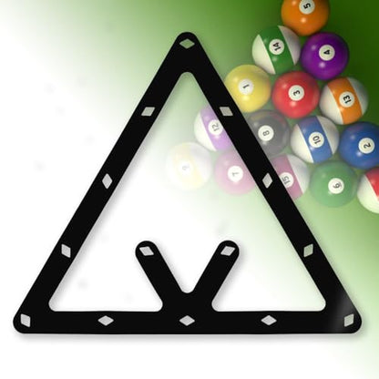 6 Pcs Billiard Ball Rack Holder – Film Design for 15 & 9 Balls, Ultra-Thin Diamond Engraved Rack for Precise Ball Placement - size: For 15 balls