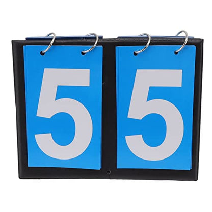 Fdit Digit Flip Scoreboard Portable Tabletop Score Keeper with Large Numbers Water PU Material for Basketball Football Volleyball Sports