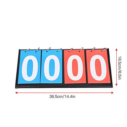 Portable Basketball Scoreboard, 4-Digit Flip Design, Tabletop Multi-Sport Score Counter, for Basketball, Table Tennis, and More