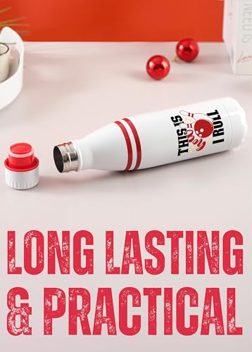Onebttl Bowling Gifts for Men, Women, Bowling Water Bottle, 17oz Stainless Steel Insulated Water Bottle, This is How I Roll - color: This is How I Roll