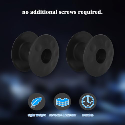 10PCS Tabletop Foosball Bushings Bearing Rods for Fun Games Accessories Black Foosball Machine Bearings Replacement Diameter Threaded Plastic Portable Size Foosball Replacement Parts